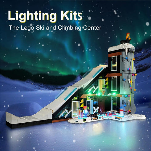 LED Lighting Kit for Lego City Ski and Climbing Center - Compatible with Lego 60366 Building Block Models (Not Include