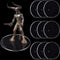 Outus 10 Pieces Round Plastic Action Figure Display Stands for 6 - 8 Inches Figures (White)