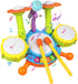 POKONBOY Kids Drum Set for Toddler 1-3, Musical Instruments Learning Toys with