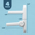 Childproof Door Lever Lock (4 Pack), Easy Install ABS Material Door Locks for Kids Safety, One Hand Operation