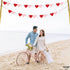 KatchOn Red Felt Heart Garland, 8.2 Feet, No DIY, Heart Decorations for Anniversary and Engagement Parties