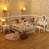 iLAND 1:12 Scale Victorian Dollhouse Furniture, 5pcs Dollhouse Bed Set