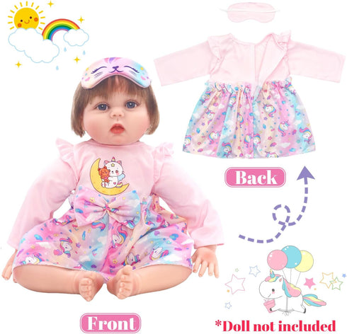 TDDS9 4 Sets 20-22 Inch 9 Doll Clothes and Accessories for Dolls, Pcs Clothes Dresses Outfits Including Dress
