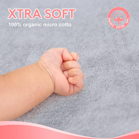 Baby Hooded Towel with Unique Animal Design, Ultra Soft Thick Cotton Bath Towel for Newborn (Elephant)