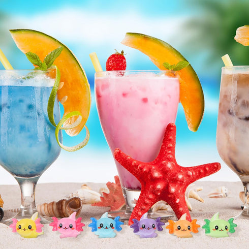 Junkin Mini Axolotl Resin Charms: Miniature Axolotl Ornament for DIY Garden Dollhouse Birthday Party Decoration (48 Pcs)