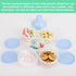 Manwetye 3-Pack 5-Layer Baby Formula Dispenser for Travel - Portable Milk Powder Container with Lids, Food Storage Box