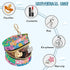 YETTASBIN Flower Patchwork Portable Pacifier Holder Case with Metal Hook Buckle & Zipper for Diaper Bag and Stroller