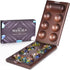 Wooden Mancala Board Game with Magnetic Lock - 48+8 Extra Multi Color Glass Stones, Folding Set for 2 Players, Ages 6+