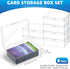 6 Pcs Playing Card Boxes Clear Plastic Card Deck Cases Trading Card Storage Box Collectible 100 Card Game Card Cases Holder 4.45 x 2.91 x 1.35 Inch Compatible with MTG TCG