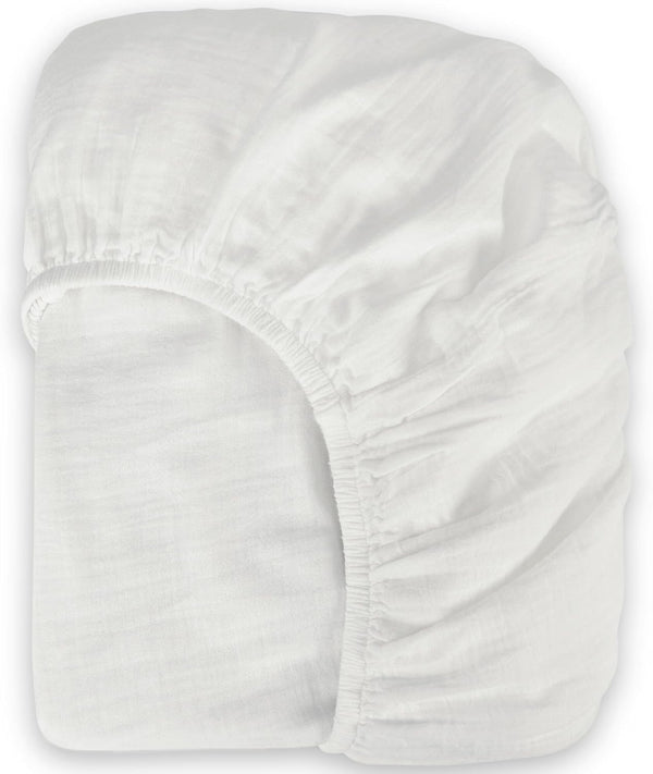 Bioweaves Organic Cotton Muslin Crib Sheet, GOTS Certified Fitted Crib Mattress Sheet,
