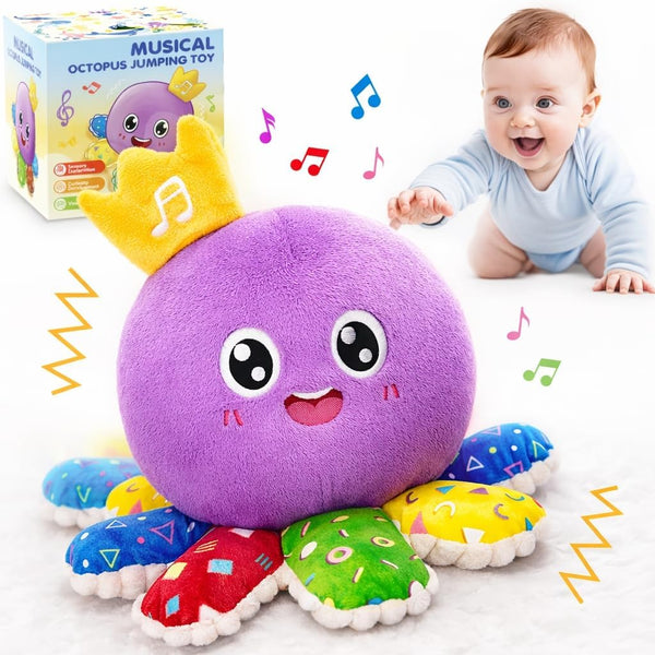 GMAOPHY Baby Toy for 6-12-18 Months Interactive Crawling Octopus Plush with Music