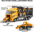 TEMI Toddler Toys for 3-6 Years Old Boys, Die-cast Construction Car Carrier Vehicle Toy Set with Play Mat