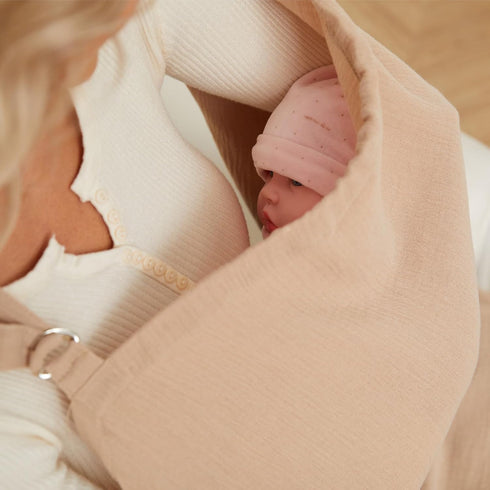 100% PPOGOO Muslin Nursing Cover for Baby Breastfeeding, Breathable Privacy Nursing Covers for Mom Cotton Breastfeeding
