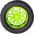 ShareGoo OD 96mm/3.77 RC Rubber Tire with Plastic Rim, 12mm Hex, Compatible with HSP 94170 94155 1/10 RC Trucks