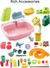 1-3 Summer Playset OKPOW Water Table for Toddlers with Pump: Play Sink with Running Water for Outdoor Indoor Activity