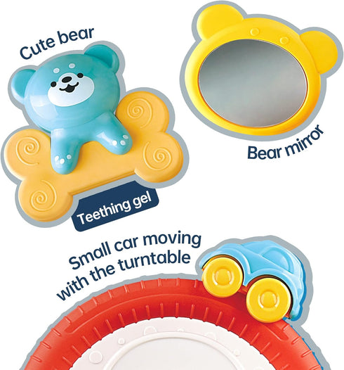 Caterbee Baby Car Seat Toy with Steering Wheel for Travel Fun