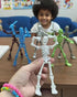 MIKILOWUHA T13 6 Pack, Glow in The Dark Skeleton Action Figures DIY Movable Joints Posable Bones, Unfinished Skull Kit
