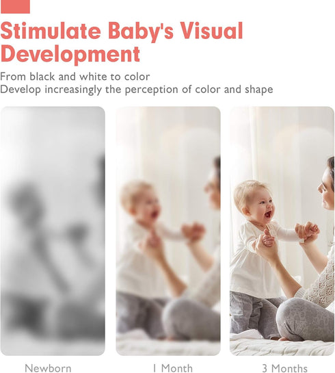 Flash Cards Baby Visual Stimulation Cards for 0-3-6-12-36 Months, 0-3 Months Infant Newborn Tummy Time Toys Gifts 6''×6'' Large for Sensory Development Black White Card Set