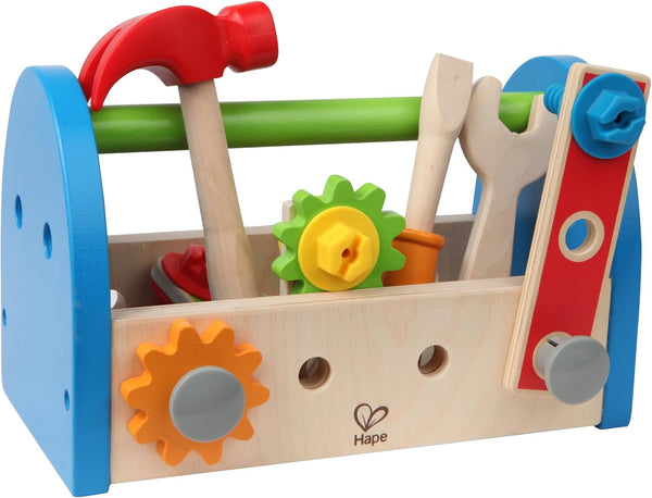 Hape Kid's Wooden Tool Box and Accessory Play Set, Fix It