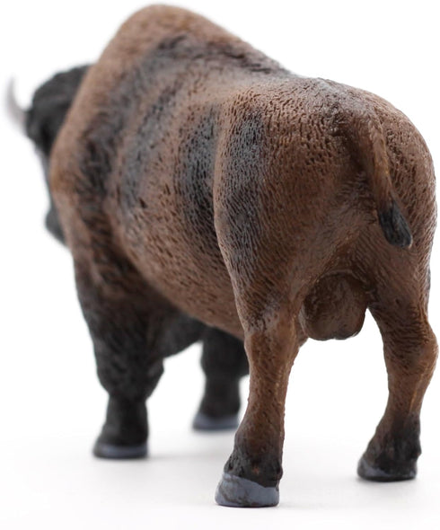 Gemini&Genius North American Bison Figurine Animal Toy, Hand Painted Bull Action Figure for Kids