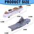 2PCS 3-8 Crelloci Aircraft Carrier Toy Cruise Ship with Lights and Sounds, Model Aircraft Carrier Navy Ship, Nautical