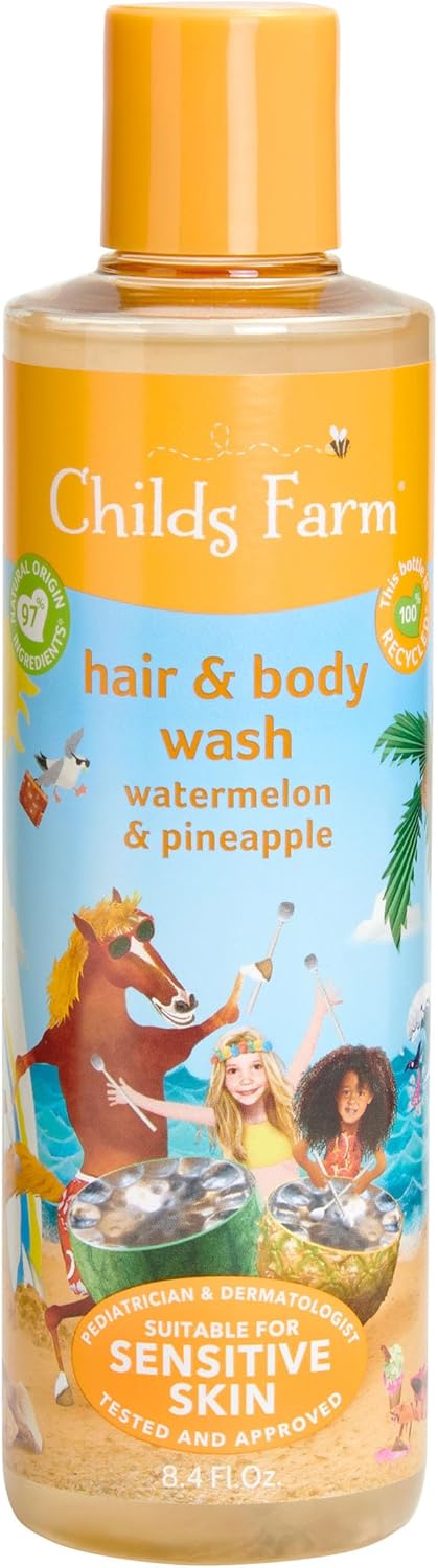 Childs Farm, Kids Hair & Body Wash for Dry, Sensitive Skin, Watermelon