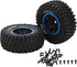 RC Rubber Tire Set 165mm Diameter Wheel Tire for Racing 1/7 RC Car Upgrade Part (Blue)