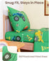 Set, 4-Piece Set TinyPalsa Toddler Bedding Green Monster Truck Comforter for Girls and Boys, Breathable Crib Bedding