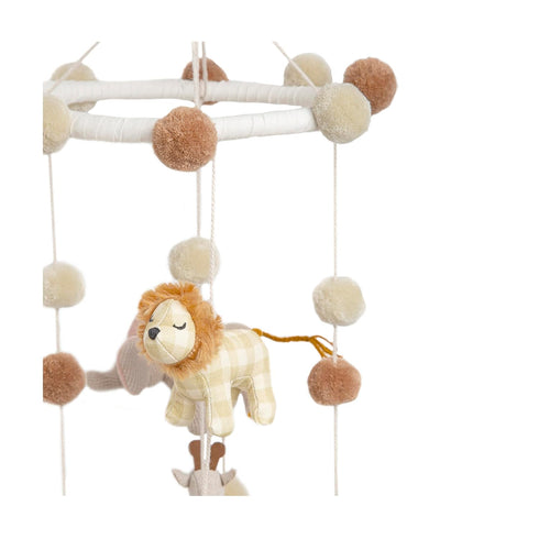 Crane Baby Mobile for Crib - Safari Nursery Décor for Boys and Girls, 11" x 28" Hanging Jungle Decor