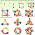 COUOMOXA 74 PCS Magnetic Blocks Sticks, Construction Building Learning Education Toys for 3+ Year Old