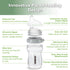 Gen.3 6.3 oz.180ml 6m+ -1 haakaa Natural Glass Baby Bottle - Wide Neck, Anti-Colic Varibale Flow Nipple for Breastfed