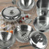 Mini Kids Stainless Steel Cookware Kitchen Toys - Pretend Utensils with Play Pots and Pans Set