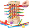 WhimsiPlay Montessori Game Wooden Board Games, 42 Colorful Sticks Dice Game Math Learning