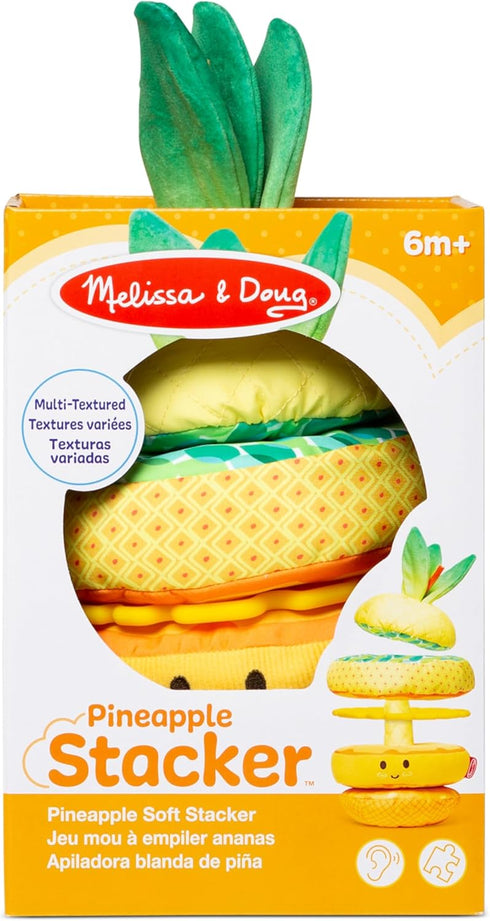 Melissa & Doug Multi-Sensory Pineapple Soft Stacker Infant Toy, Stacking Toys for Babies
