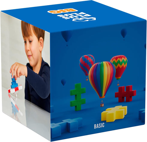 PLUS PLUS BIG 100 Piece Open Play Set, Basic Color Mix Construction Toy