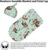 Osvbs Sets, Cute Sea Otters Newborn Swaddle Blankets Beanie Hat Soft Otter Baby Stuff Blanket Swaddle Sack for Baby