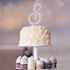 Letter S Cake Topper - Premium Silver Metal S Monogram Wedding or Anniversary Party Decoration with Rhinestone