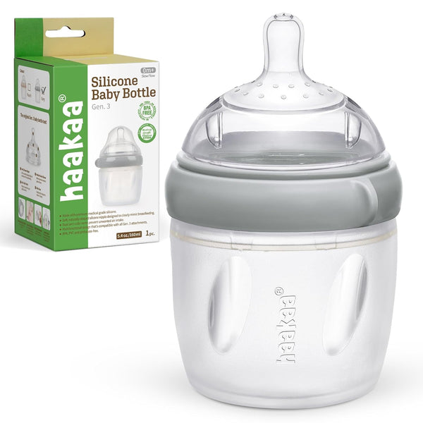 haakaa Gen. 3 Silicone Baby Bottle 160ml /5.4oz Baby Bottles for Newborn