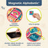B. toys Puzzle Pals, Magnetic Wooden Puzzles, Alphabet & Number Double-Sided Puzzles, Educational Toys for Kids 3+