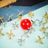 Gejoy 2 Sets 2 20 Metal Jacks Game with Ball Pieces Red Rubber Balls and Pieces Classic Retro Vintage Jacks Toy