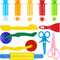 Clay and Dough Tools 12 Pcs Basic Dough Tools Set for Kids