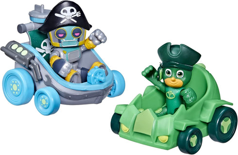 PJ Masks Pirate Power Gekko vs Pirate Robot Battle Racers Toy, Vehicle and Action Figure Set for Kids Ages 3+