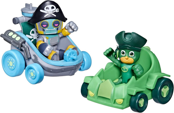 PJ Masks Pirate Power Gekko vs Pirate Robot Battle Racers Toy, Vehicle and Action Figure Set for Kids Ages 3+