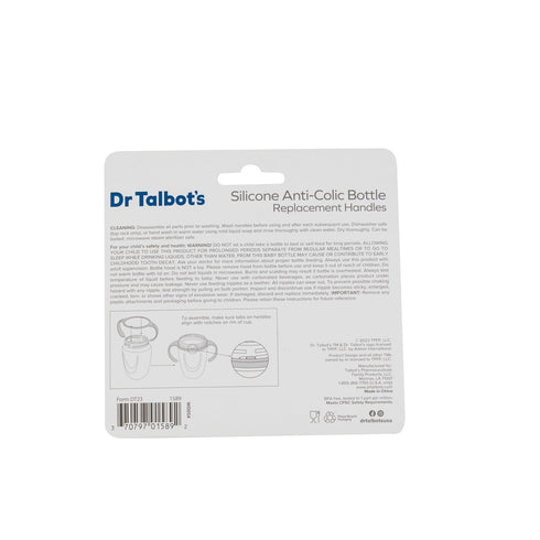 Dr. Talbot's Silicone Anti-Colic Bottle Replacement Handles, Feeding Supplies for Newborn, 2-Pack, Fits 5 oz and 8 oz