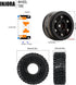 INJORA 1.0 Brass Beadlock Tires Set 4PCS for 1/18 TRX4M 1/24 RC Crawler Car Axial SCX24 Upgrade