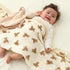 47" x40, insular Cotton Muslin Baby Blanket with Tassel, Boho Bohemian Muslin Swaddle Blanket Baby Receiving Blanket