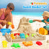 Set 19PCS LovesTown Collapsible Beach Toys for Kids, Collapsible Sand Bucket and Shovels with Mesh Bag & Sand Molds