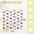 YETTASBIN 4 5 Pack Dachshund Dog Muslin Baby Hand Washcloths, Soft Cotton Bath Face Towel, Layers Extra Absorbent
