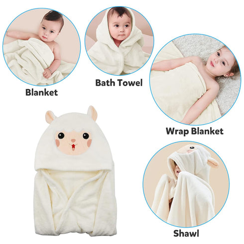 Girls-27.5" 55" ROMASA Baby Bath Towel Ultra Soft Hooded Towel Highly Absorbent Bathrobe Blanket Toddlers Shower Gifts