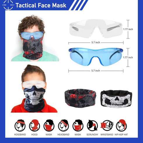 8 Pack Tactical Vest Kits for Nerf Guns N-Strike Elite Series, Kids Birthday Toy Gun Wars, Party Supplies
